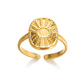 Gold 316L Stainless Steel Star Adjustable Ring