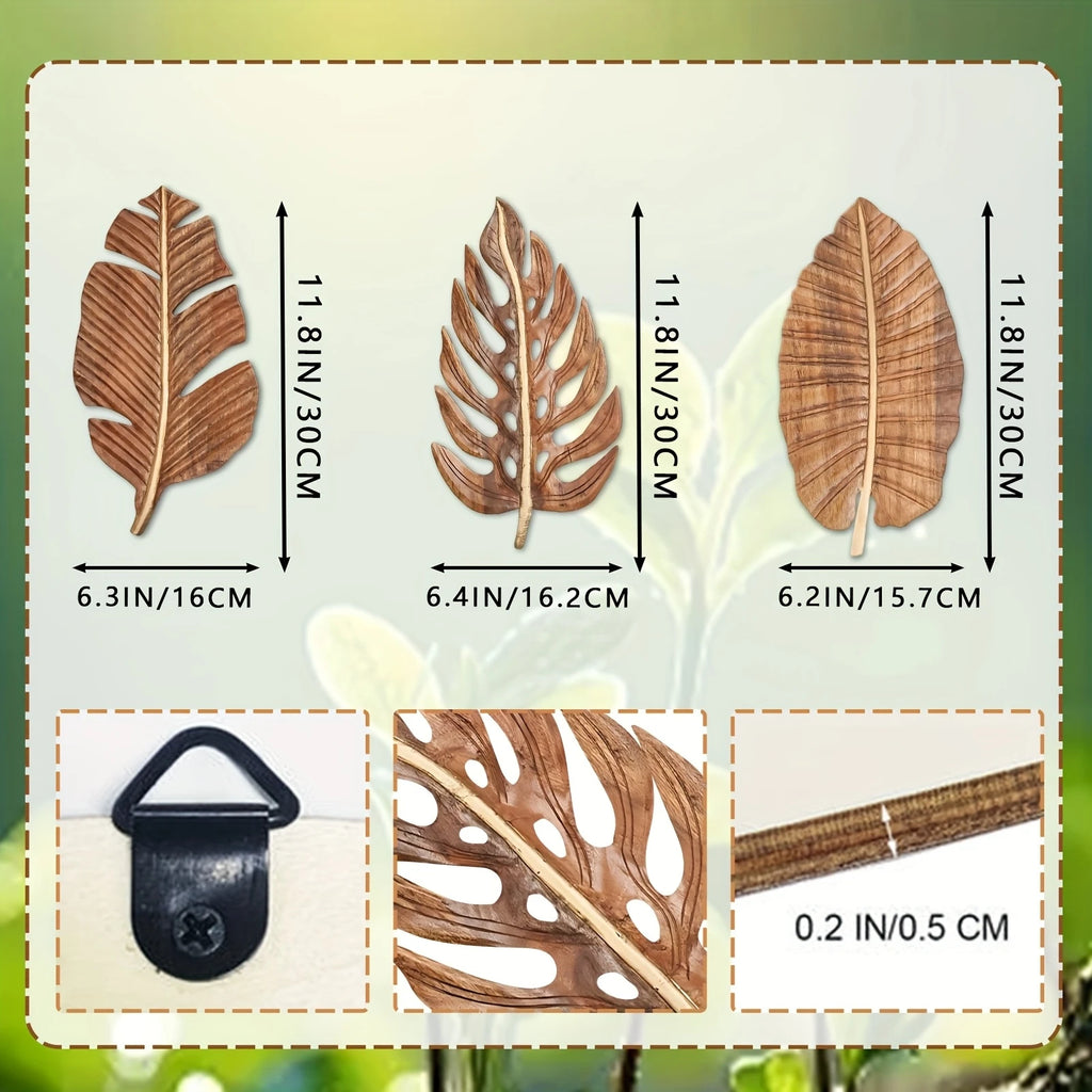Jungle Leaves Wooden Wall Set