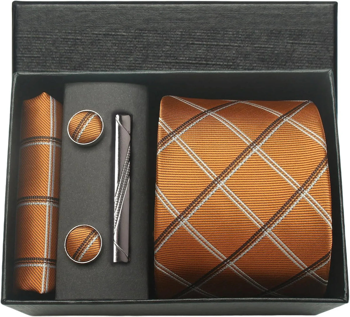 Men’s 100% Silk Tie Set with Gift Box