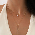 Zircon Multilayer Chain Choker Necklace