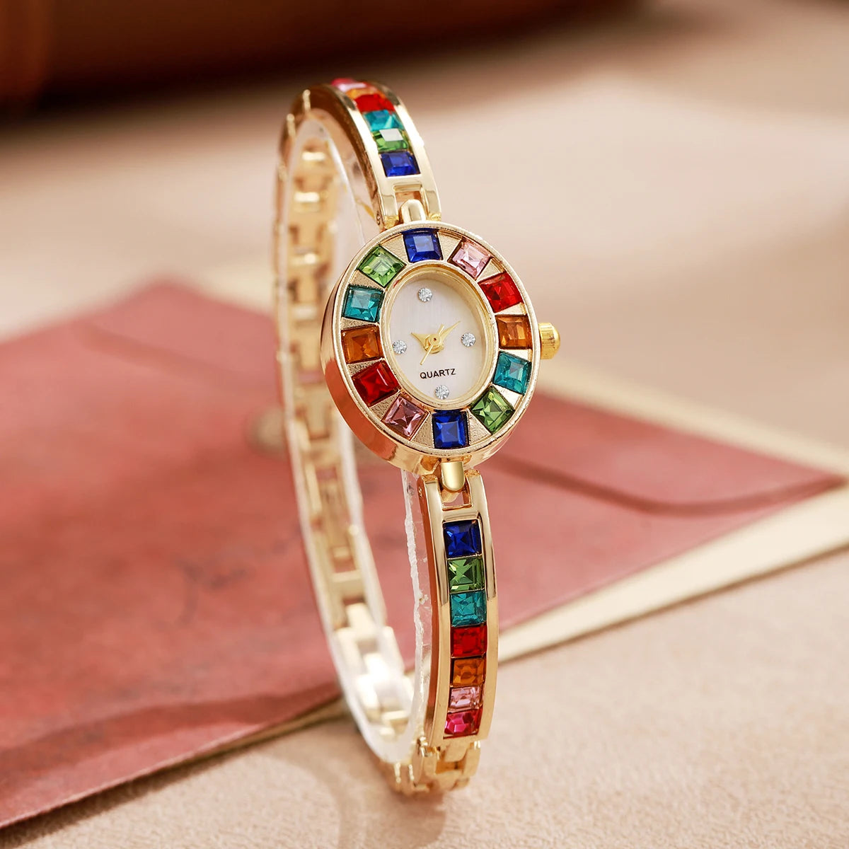 Luxury Rhinestone Women’s Quartz Bracelet Watch