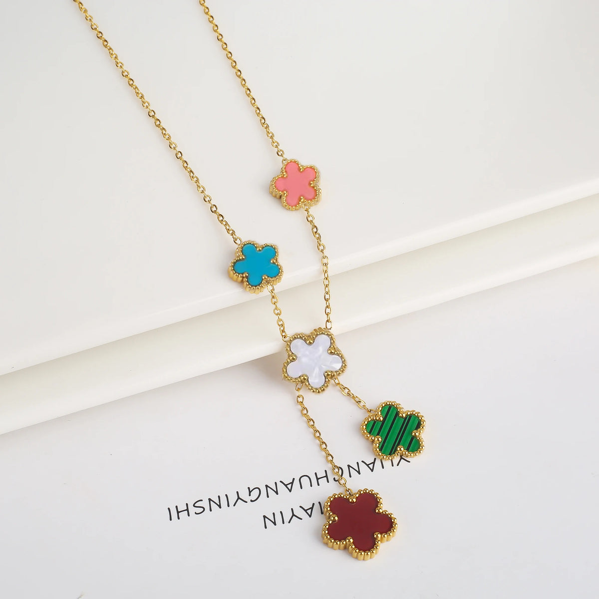 Clover Flower Adjustable Stainless Steel Bracelet