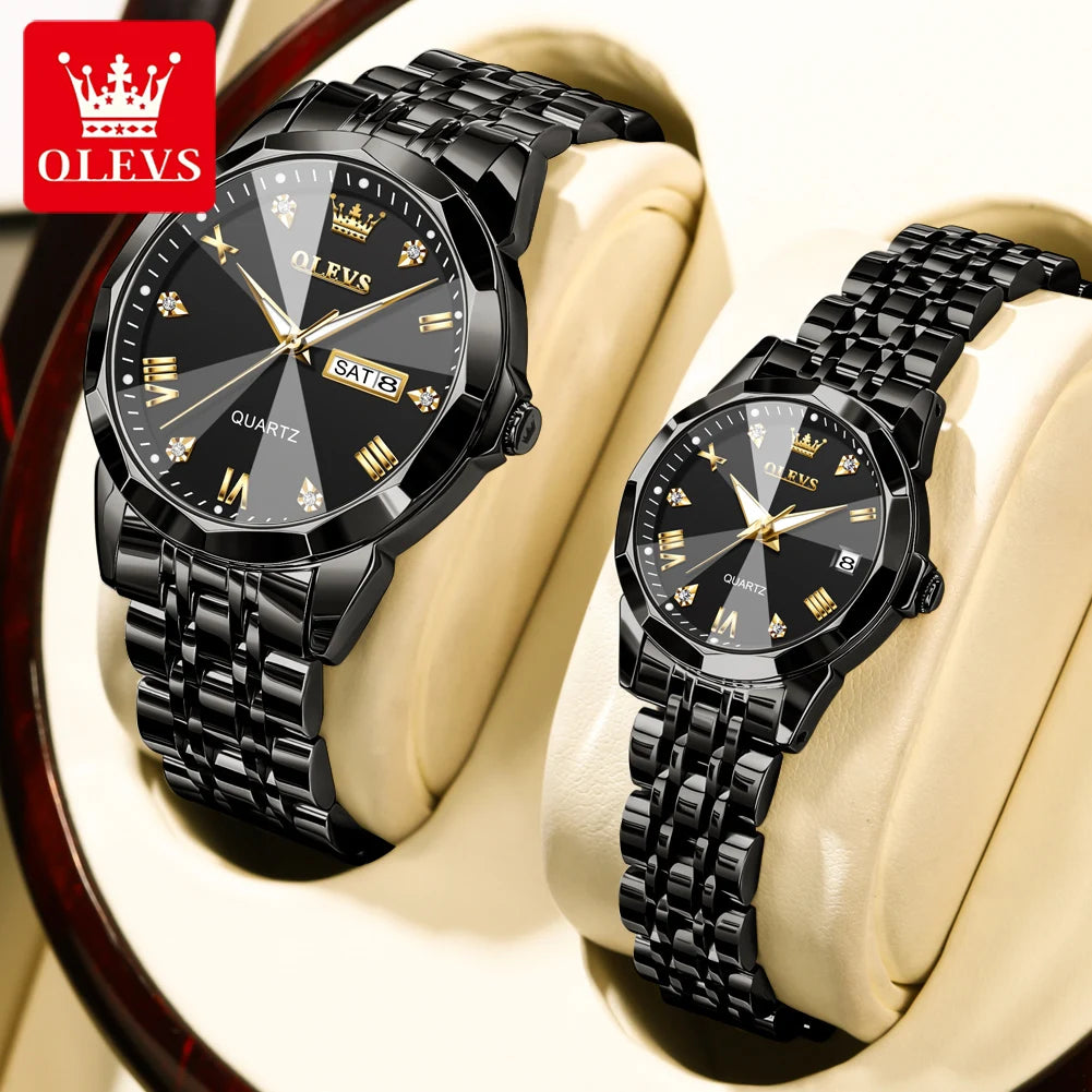 OLEVS 9931 Luxury Couple Quartz Watch