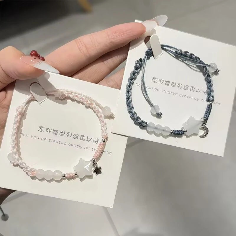 Cute Resin Star Bracelet – Braided Design for Men & Women