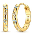 Gold Plated 925 Silver Butterfly Hoop Earrings