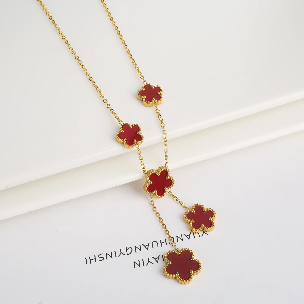 Clover Flower Adjustable Stainless Steel Bracelet