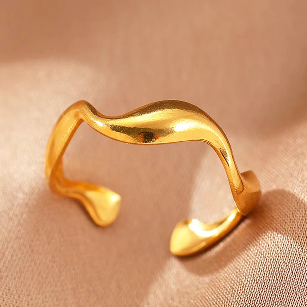 Evil Eye Gold Zircon Adjustable Ring