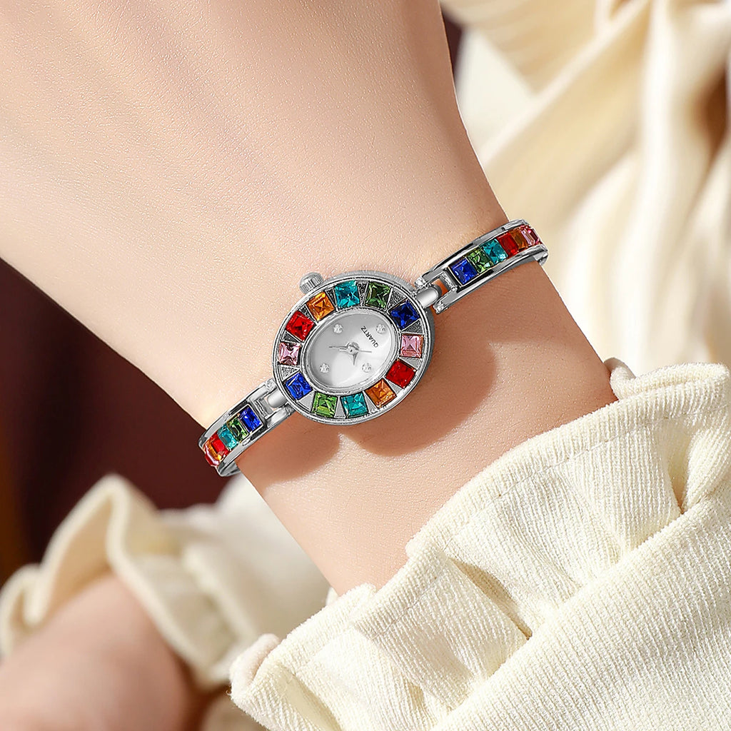 Luxury Rhinestone Women’s Quartz Bracelet Watch