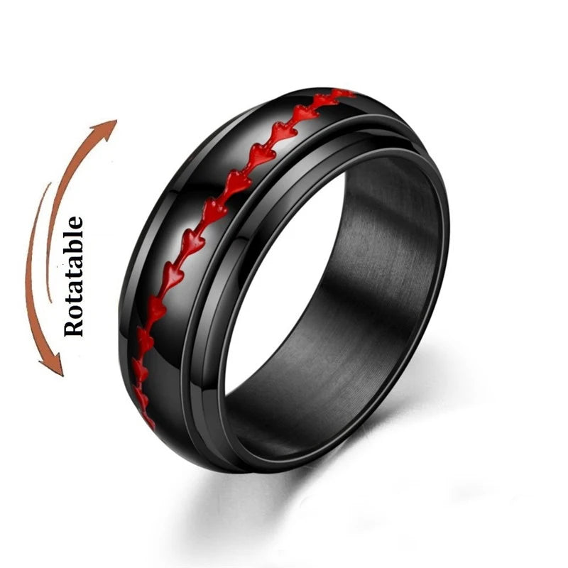 Stainless Steel Rotating Couple Spinner Rings