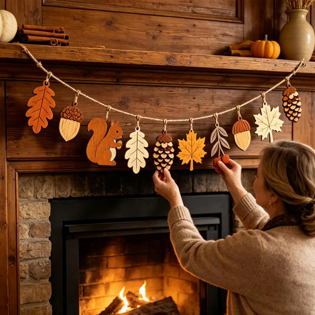 Autumn Wooden Garland