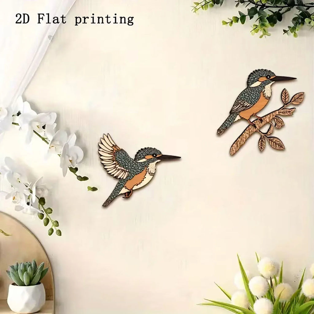 Kingfisher Wooden Wall Stickers