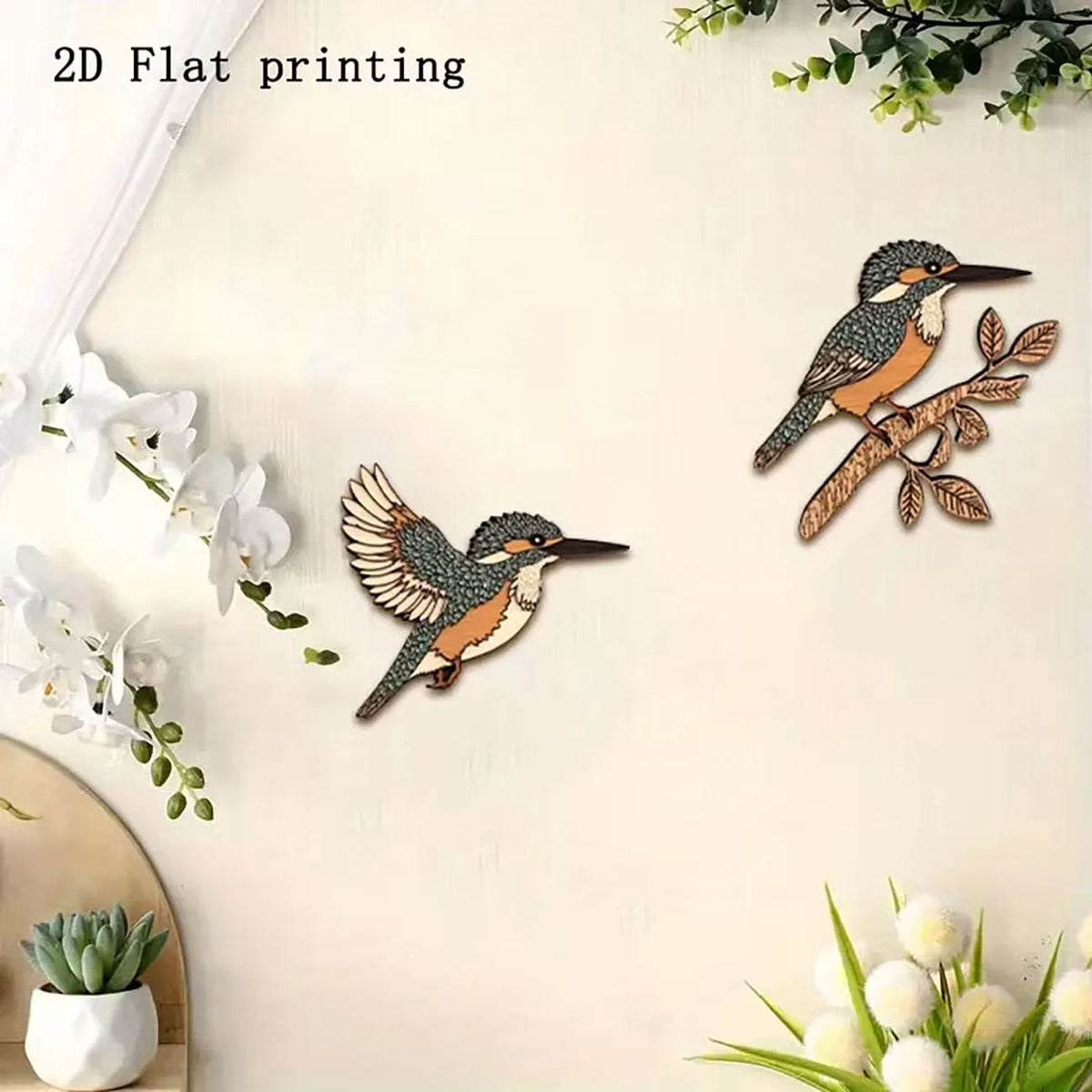 Kingfisher Wooden Wall Stickers
