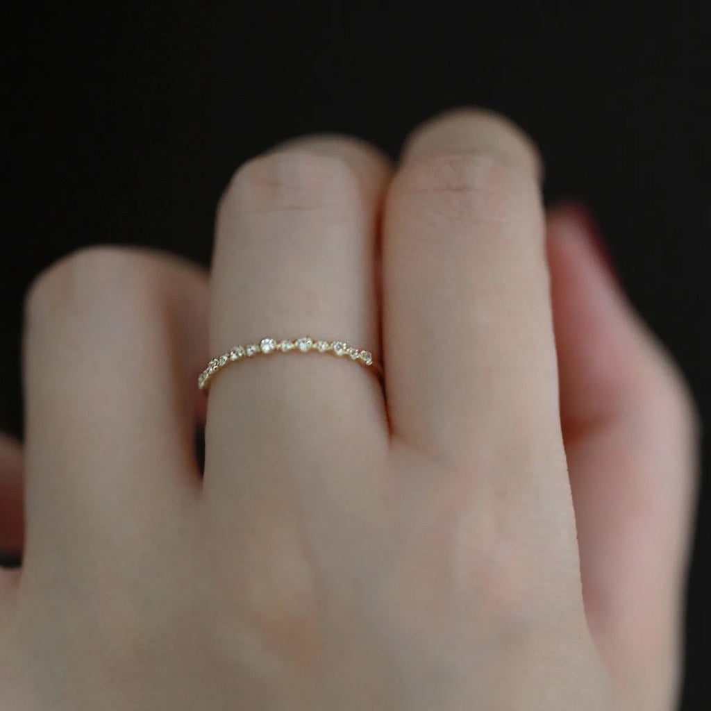 14K Gold-Plated 925 Sterling Silver Zircon Ring