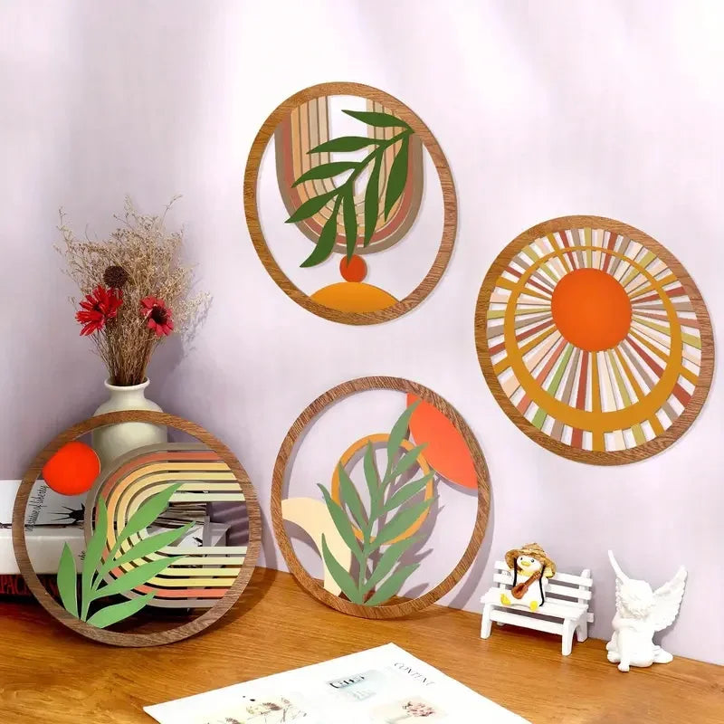 Bohemian Round Wooden Wall Art