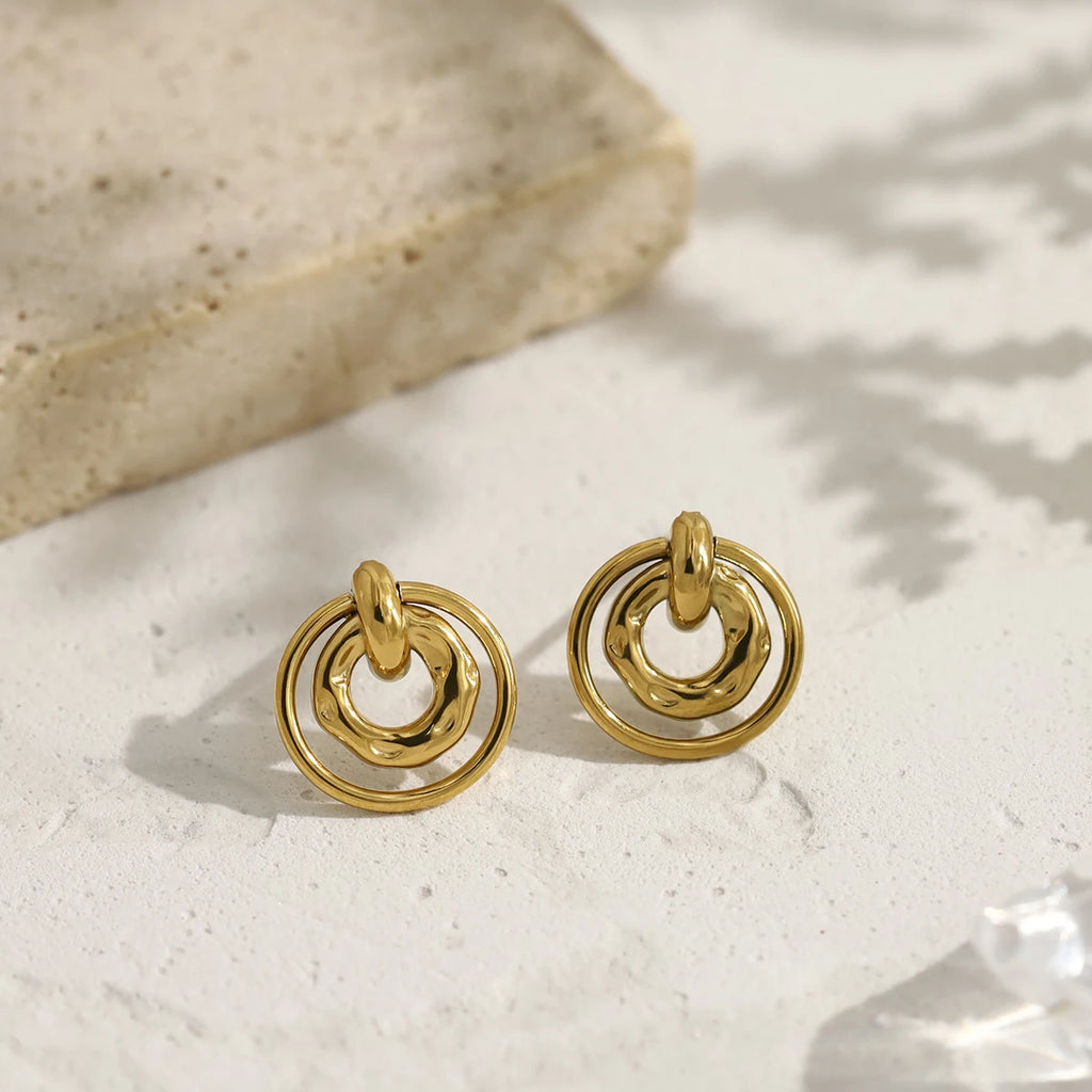 18K Gold-Plated Necklace and Earring Set