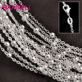 10PCS 925 Sterling Silver Chain Necklace Set