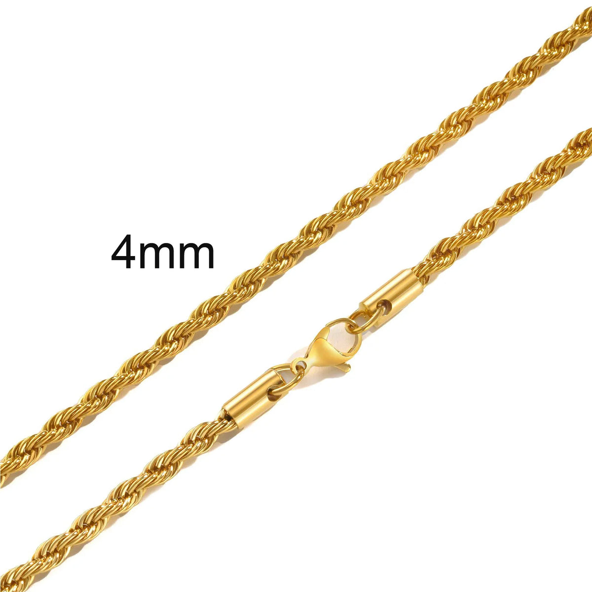 Punk Vintage Gold Rope Chain Necklace