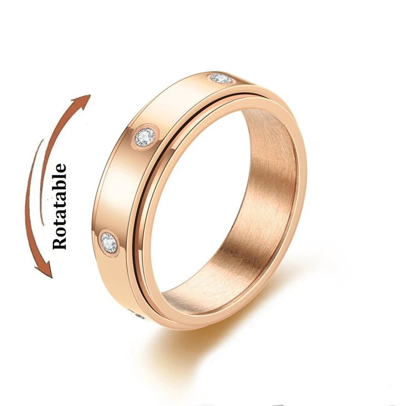 Stainless Steel Rotating Couple Spinner Rings