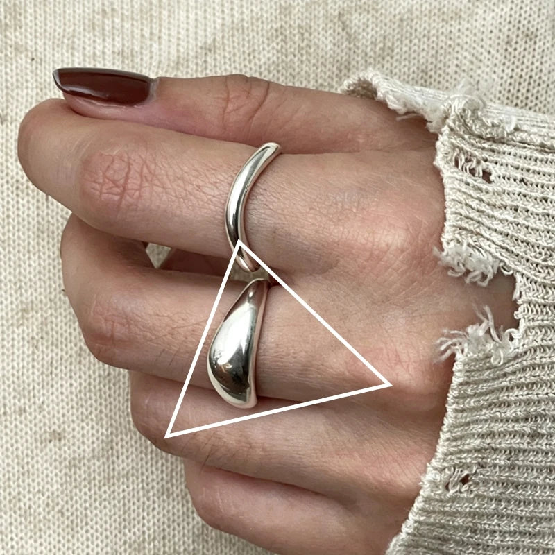 Blue Moonstone Adjustable Sterling Silver Ring