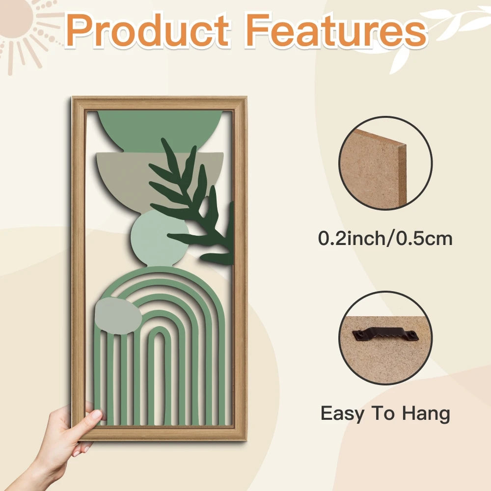 Boho Leaf Wooden Wall Hangings