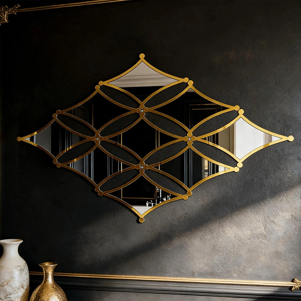 Golden Acrylic Mirror Set