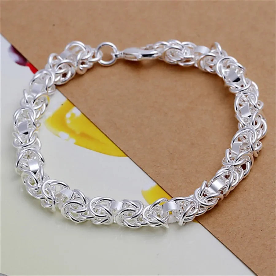925 Sterling Silver Chain Bracelet for Men & Women – Elegant Classic Design