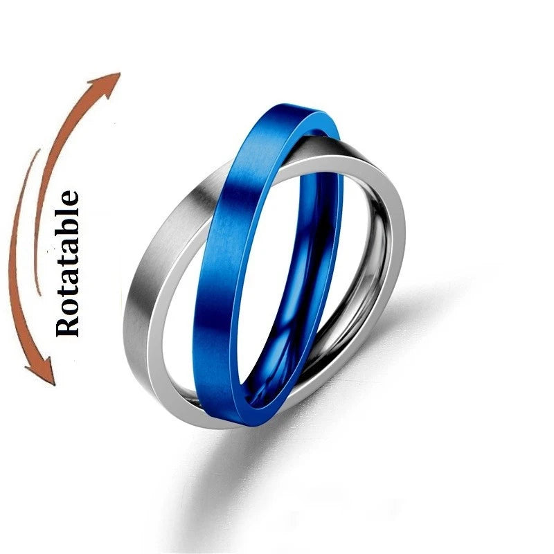 Stainless Steel Rotating Couple Spinner Rings