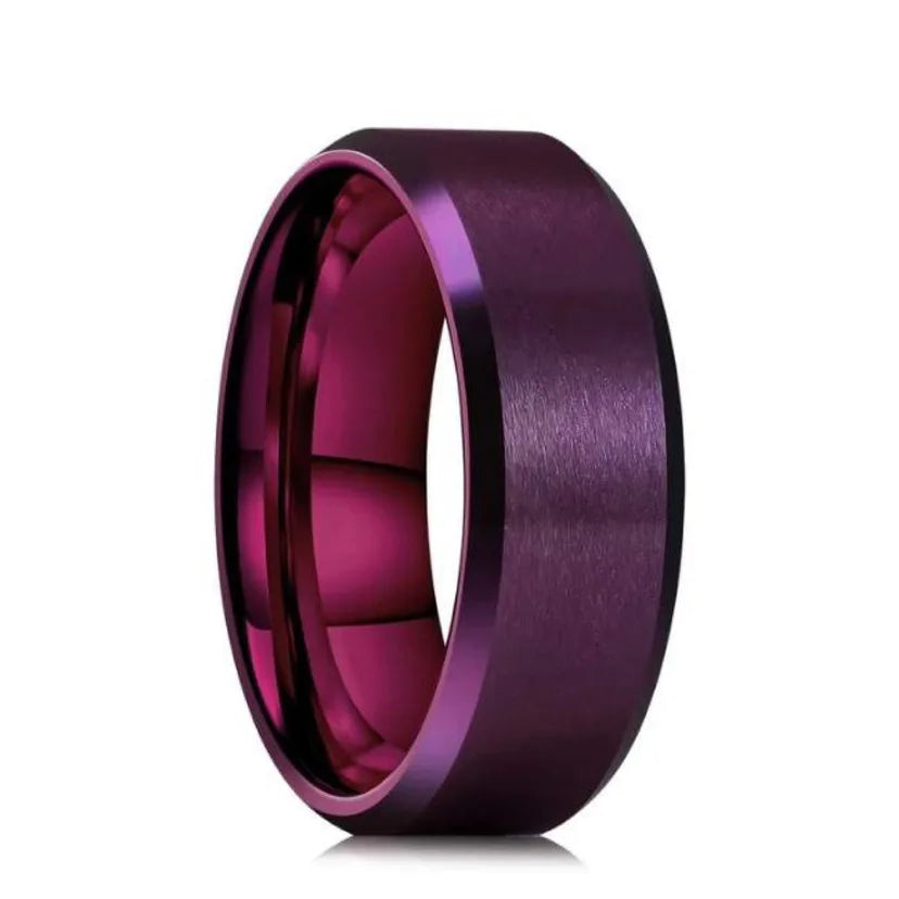 8mm Modern Stainless Steel Unisex Ring