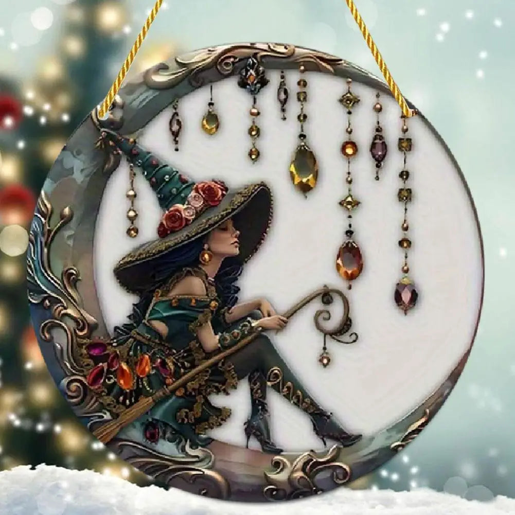 Moonlit Witch Window Hanging