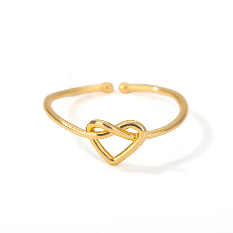 Gold Stainless Steel Classic Women's Ring