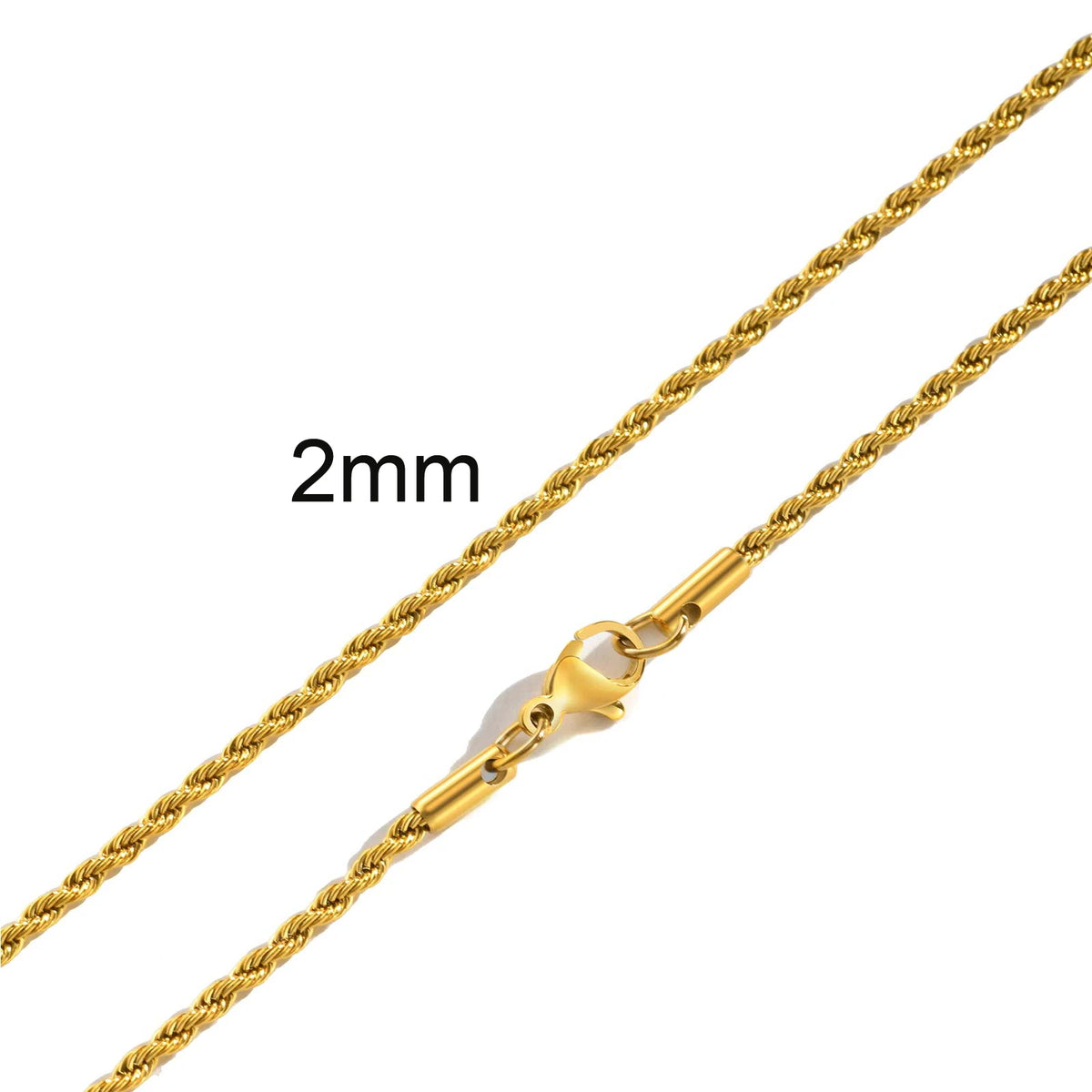 Punk Vintage Gold Rope Chain Necklace