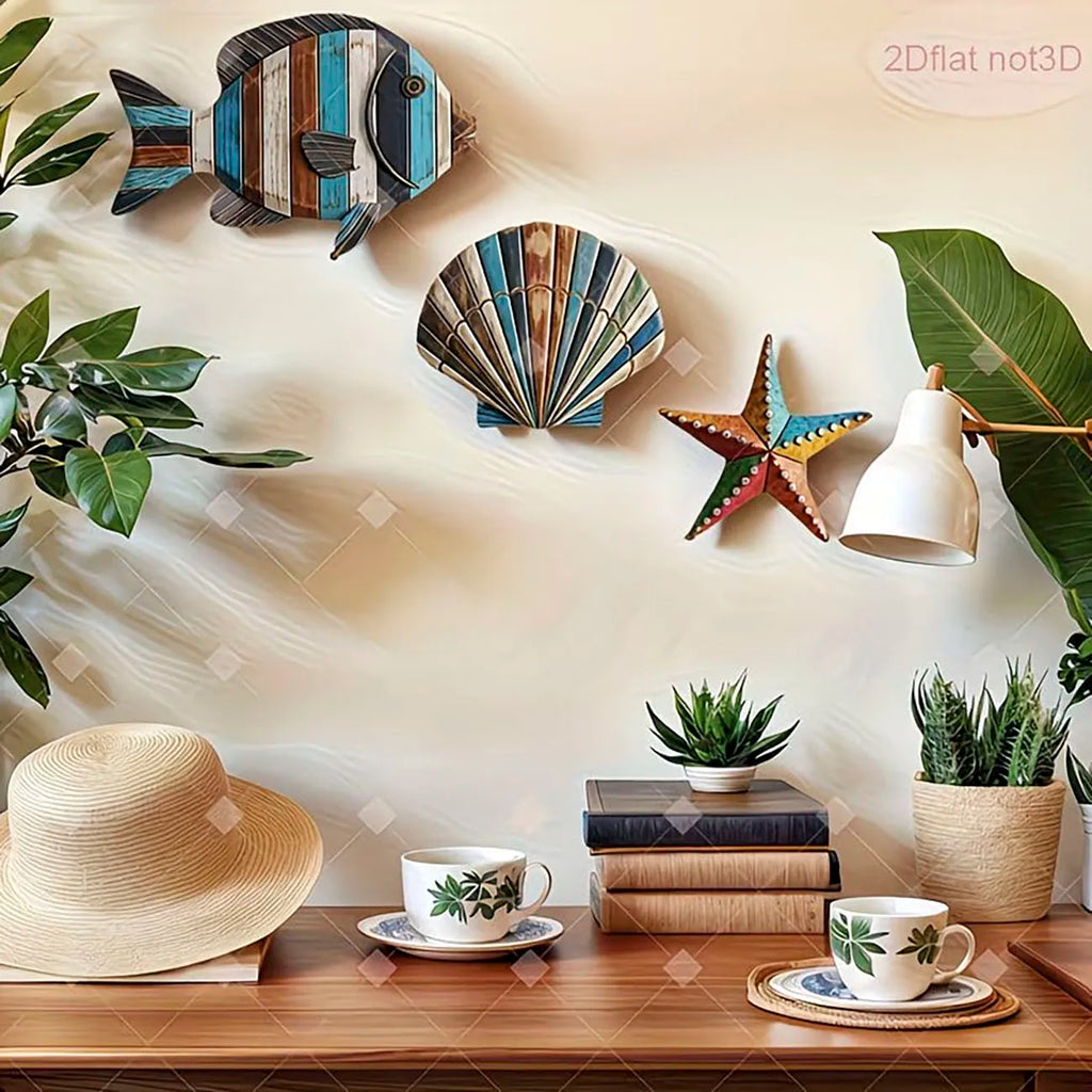 3-Piece Coastal Wooden Wall Decor