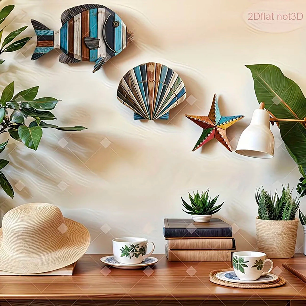 3-Piece Coastal Wooden Wall Decor