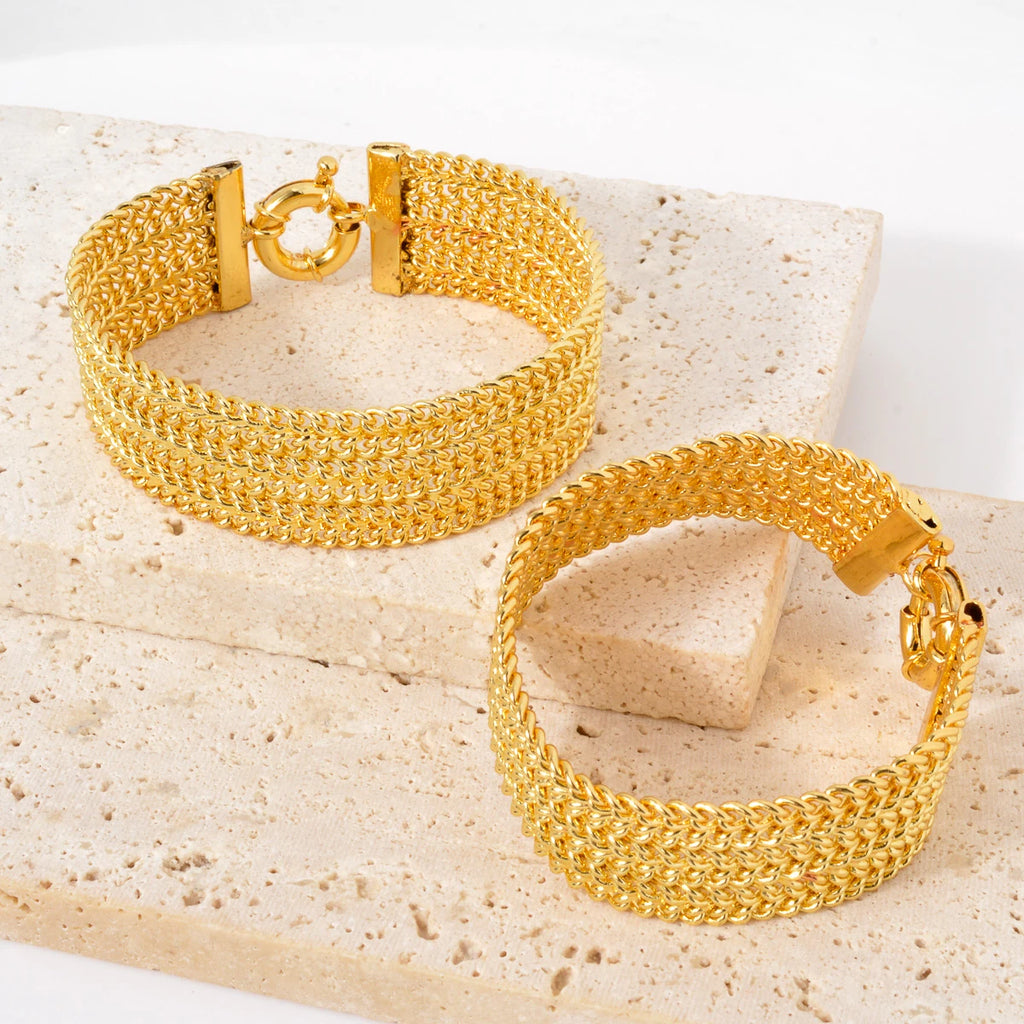 18K Gold Plated Miami Curb Chain Bracelet