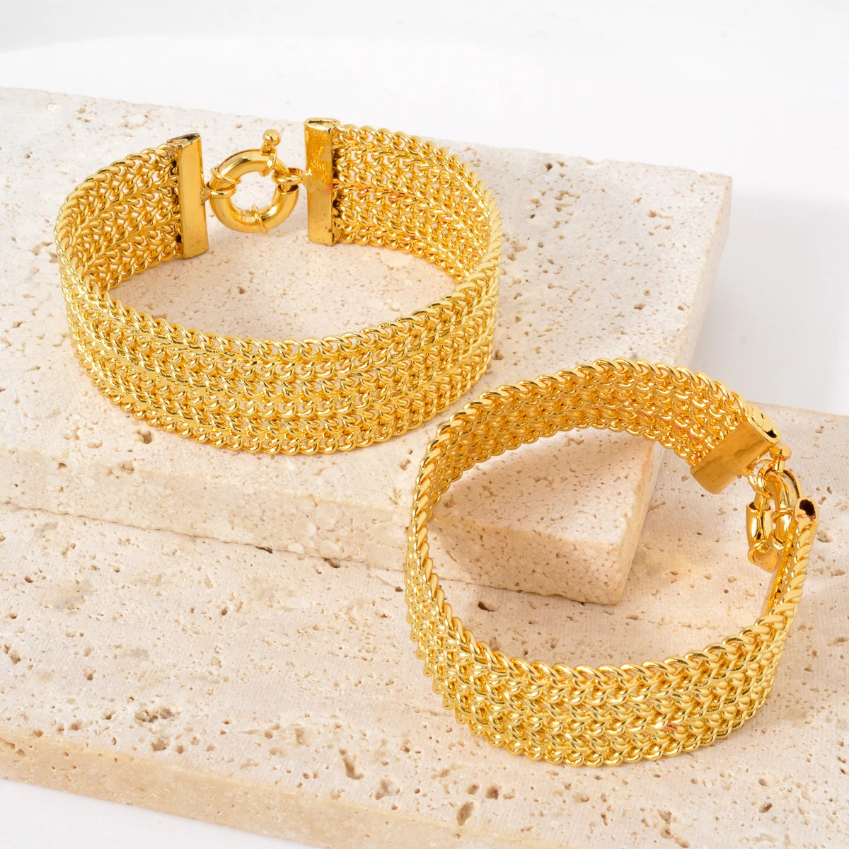 18K Gold Plated Miami Curb Chain Bracelet