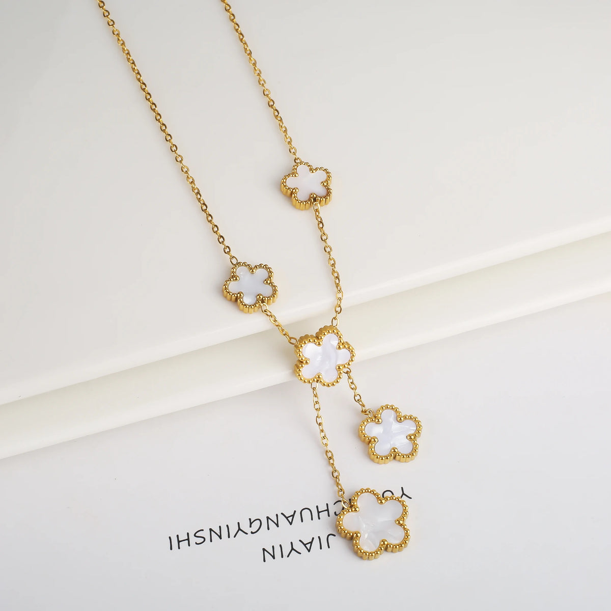 Clover Flower Adjustable Stainless Steel Bracelet