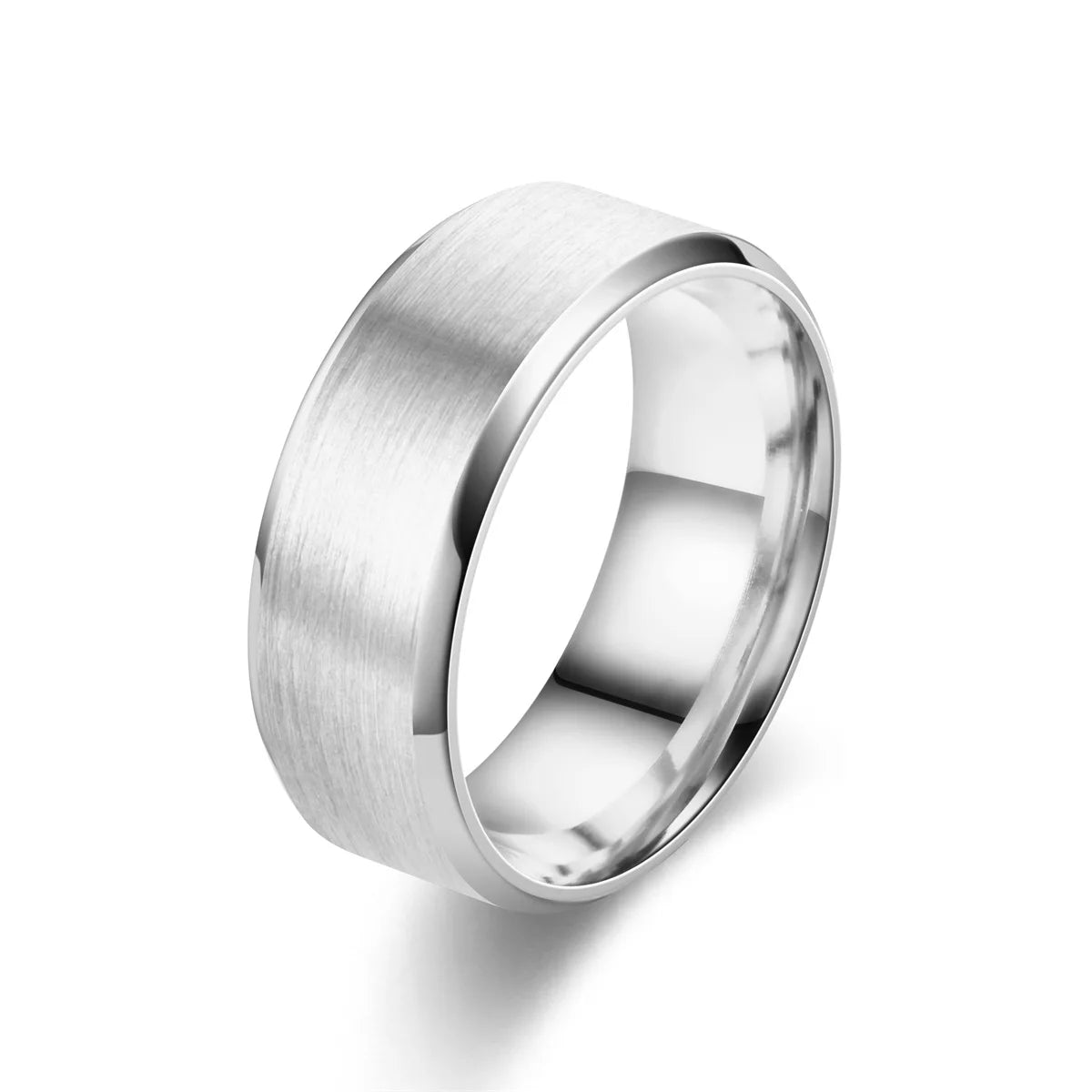 8mm Modern Stainless Steel Unisex Ring