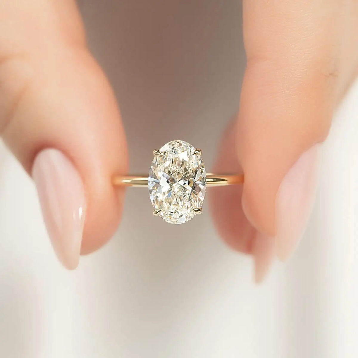 Sterling Silver Zircon Engagement Ring for Women