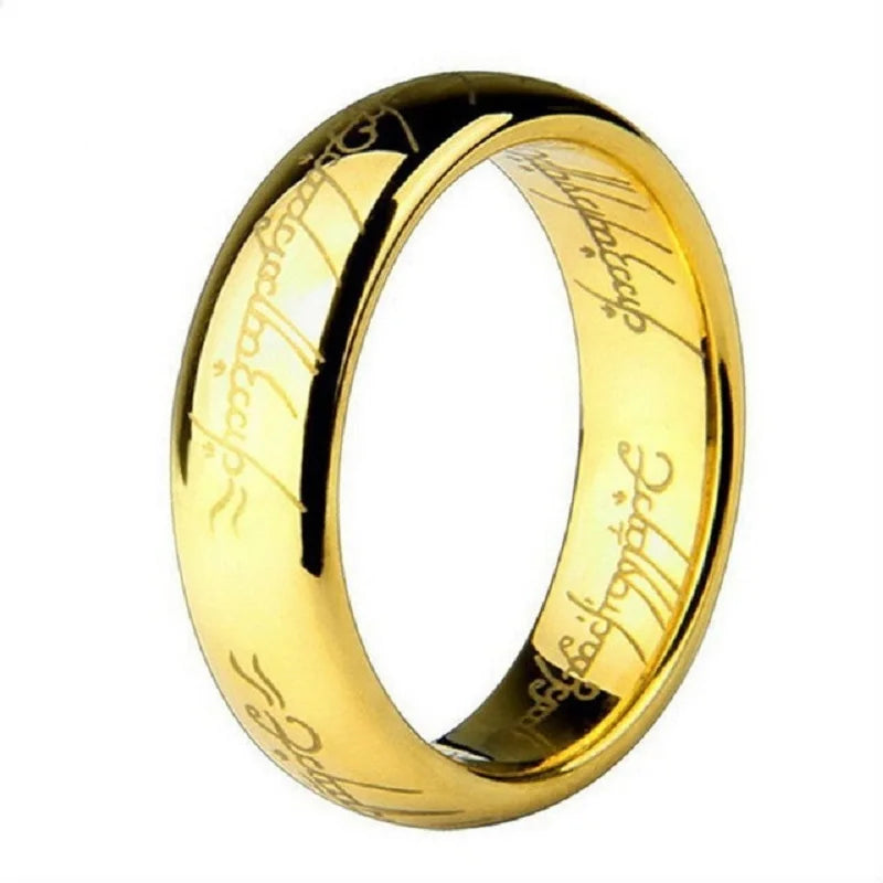 6mm Stainless Steel Laser Engraved Couple Rings