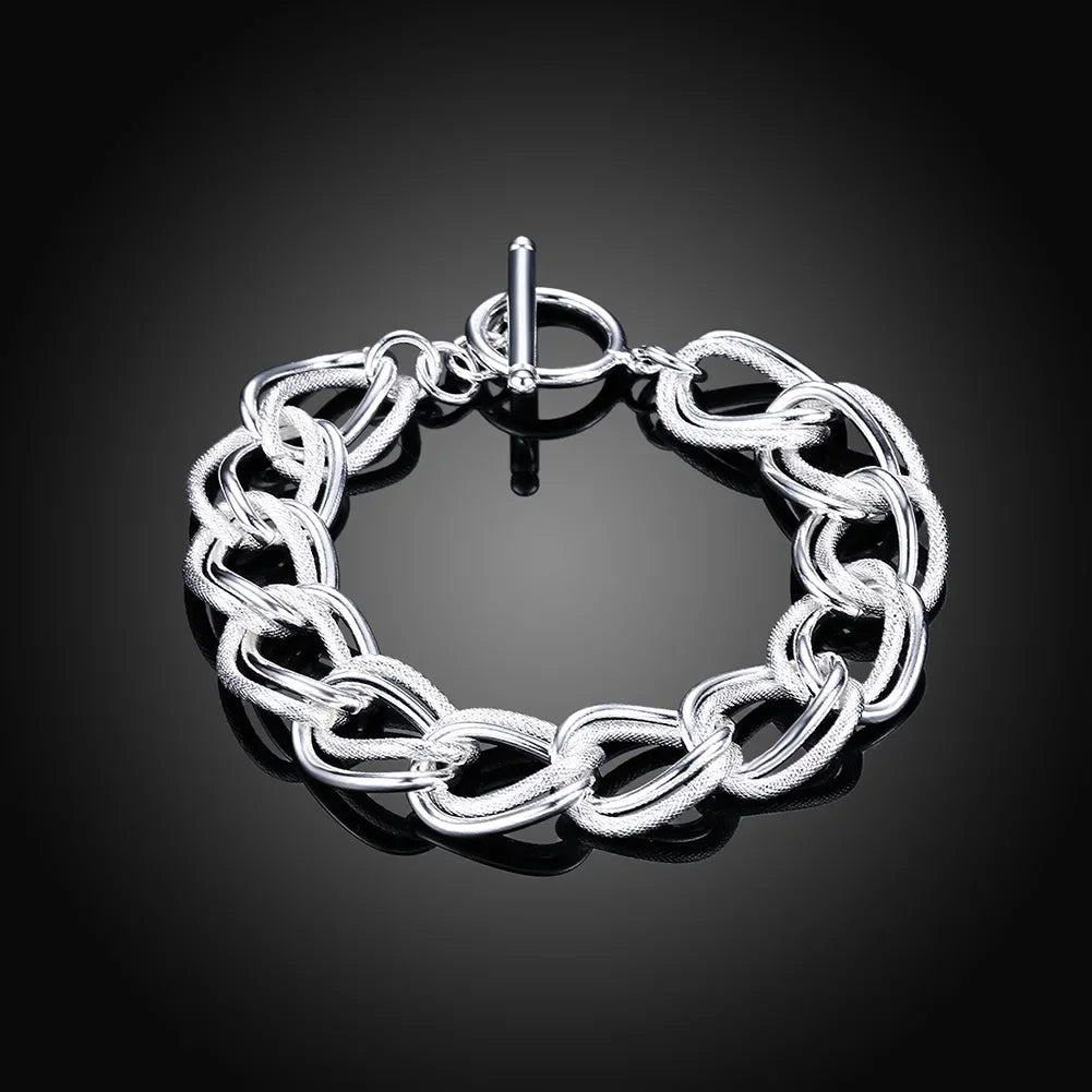 925 Sterling Silver Chain Bracelet for Men & Women – Elegant Classic Design