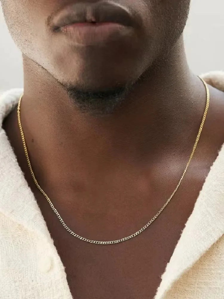 3 mm Cuban Chain Necklace