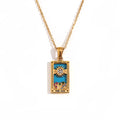 Tarot Queen & Moon 18K Gold Necklace