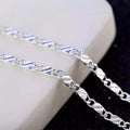 18K Gold 2mm Side Chain Necklace 16–30