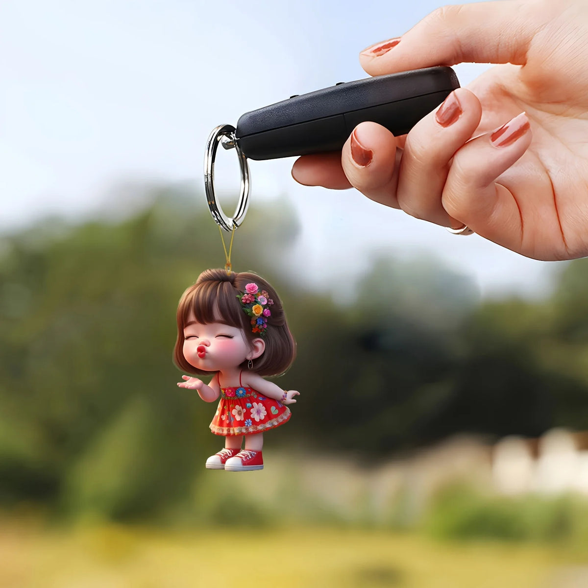Girl Acrylic Car Pendant