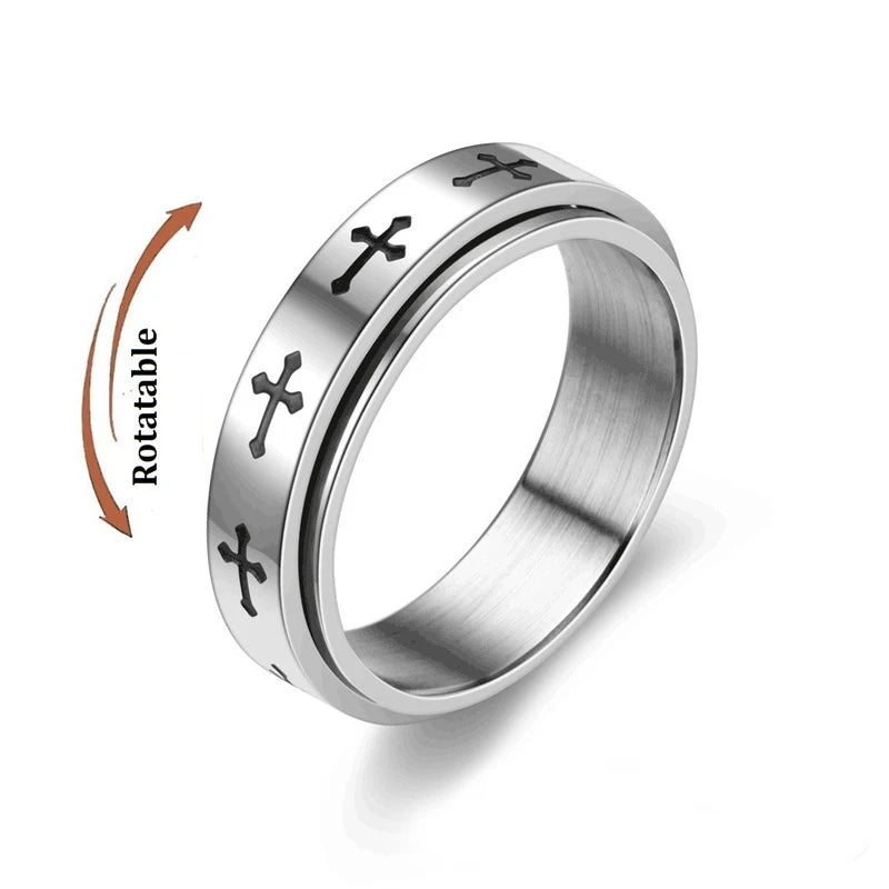 Stainless Steel Rotating Couple Spinner Rings