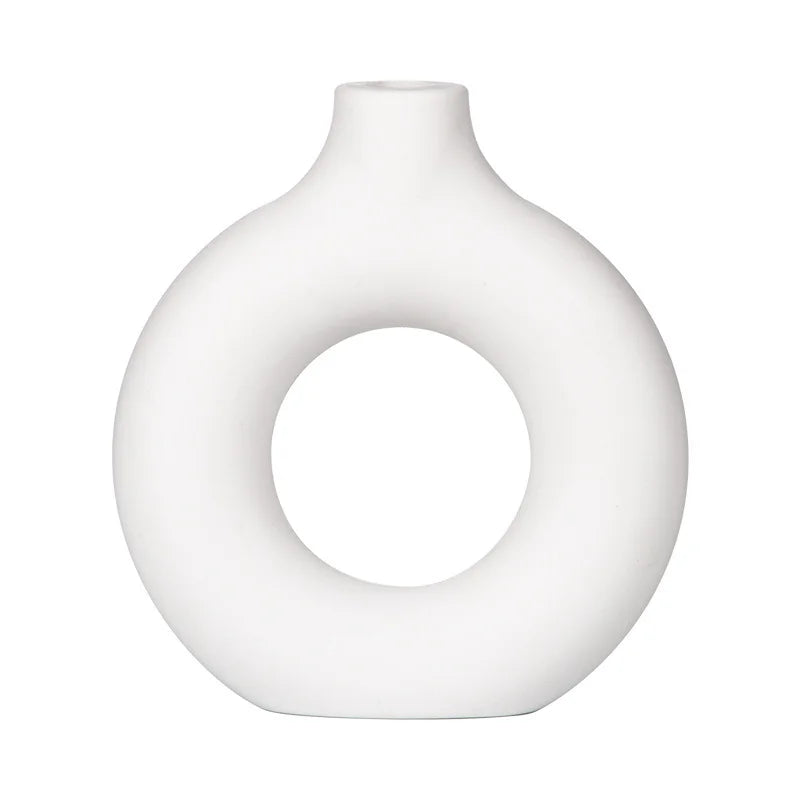 White Ceramic-Look Vase