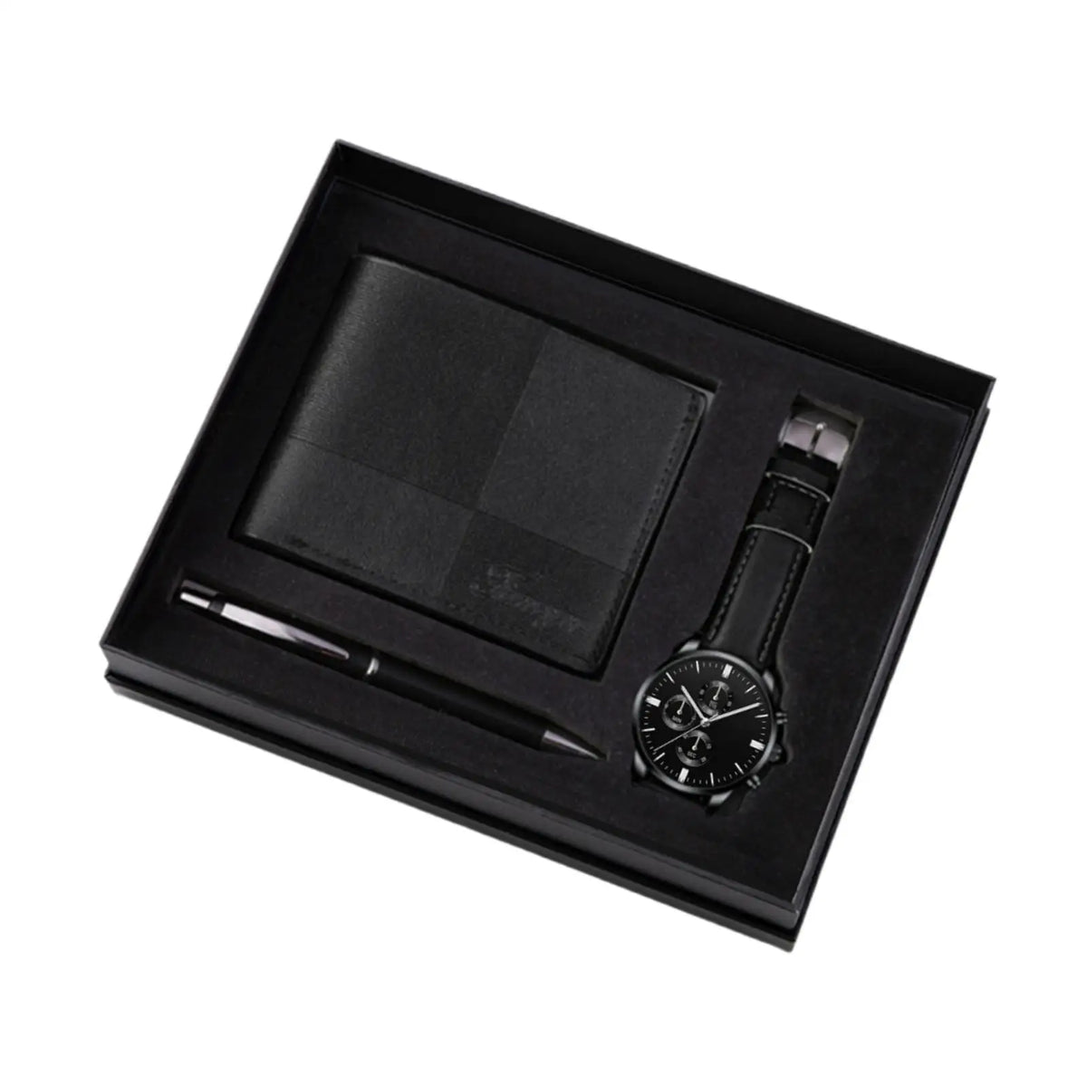 Men's Gift Set Combination Set Beautifully Decoration Watch Wallet Pen Set for Male Holiday Anniversary Fathers Day Couple