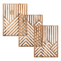 3-Piece Openwork Wooden Wall Art