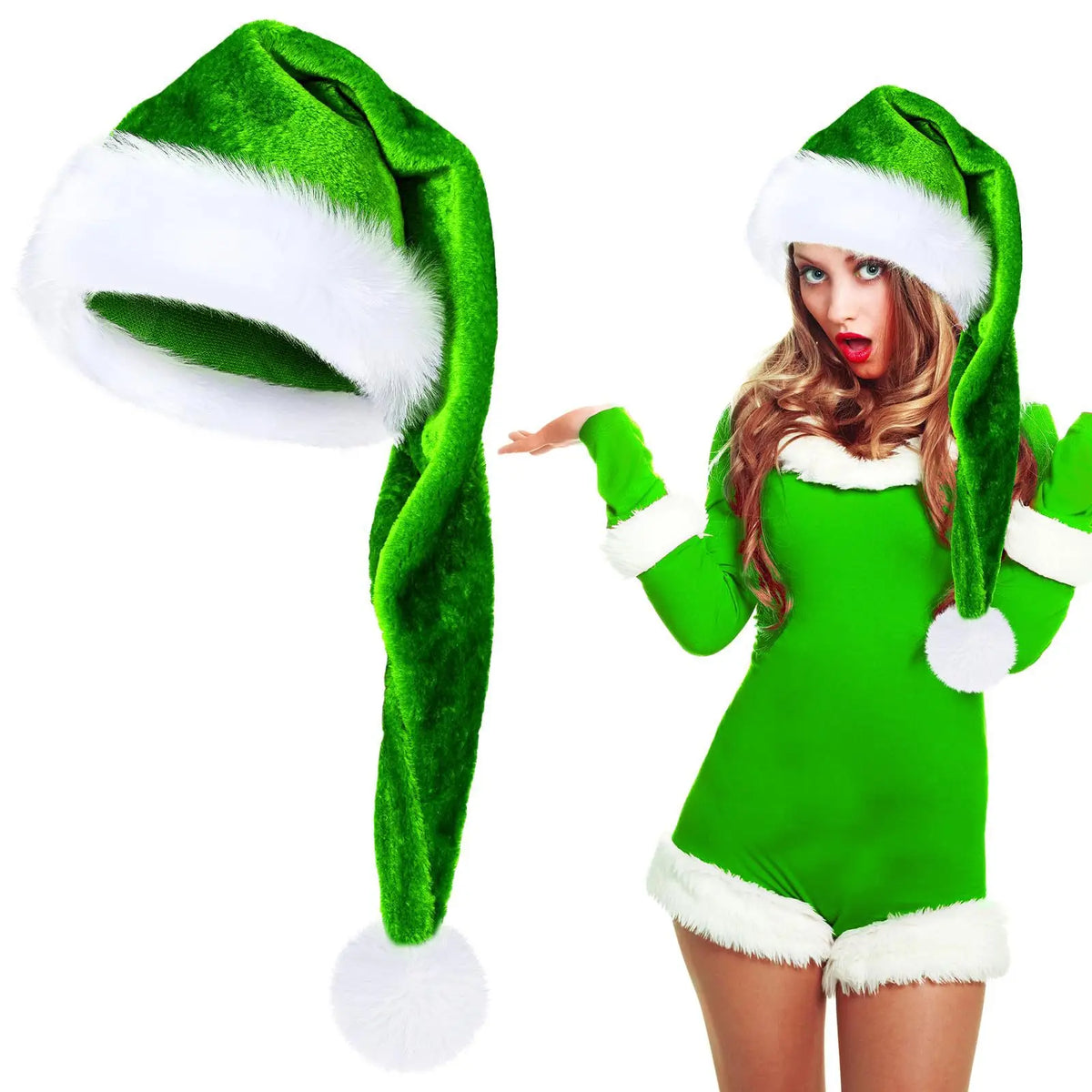Long Plush Santa Hat