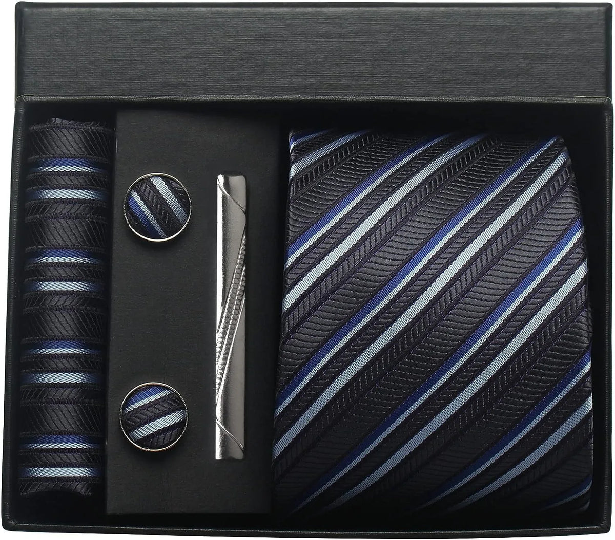 Men’s 100% Silk Tie Set with Gift Box